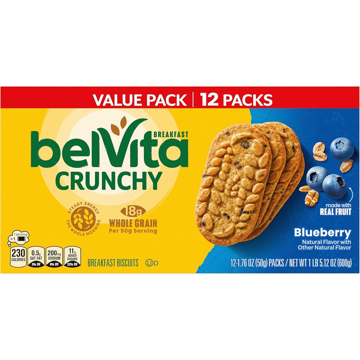 belVita Blueberry Breakfast Biscuits, Value Pack